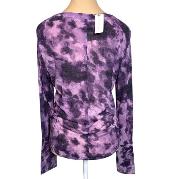 Pilcro/Anthropologie NWT Purple Tye Die Long Sleeve Henley Top Size Large - Picture 4 of 8